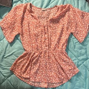 Floral peplum top